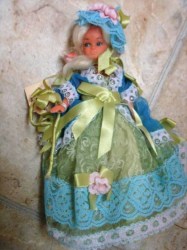 8'' OLDE SOMERSET SHEPHERDESS BLONDE 60S DOLL,6''FRENCH INTNL DOLL